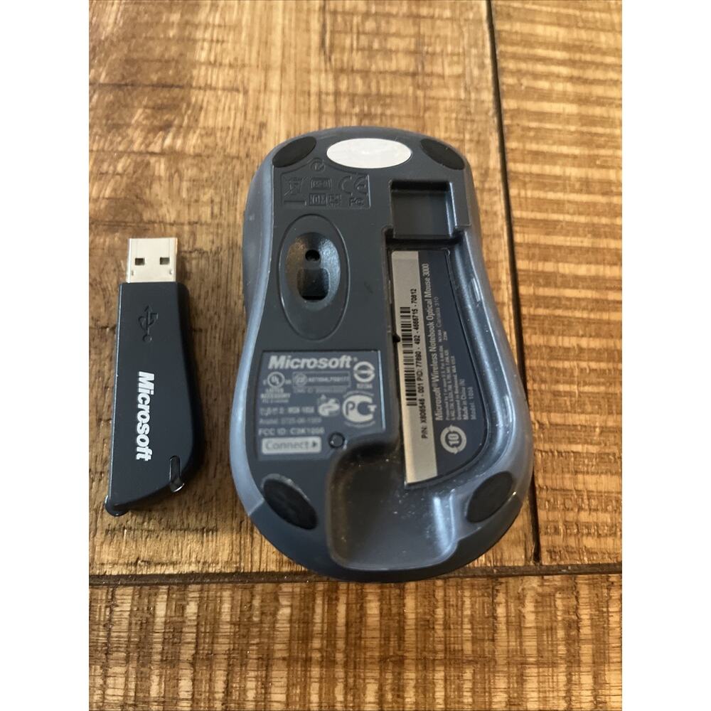 #I) Microsoft Wireless Notebook Optical Mouse 3000 MSK-1056 & USB Receiver - Picture 5 of 5
